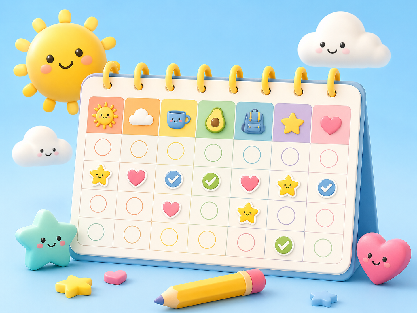 Portada del calendario de buenos días de Little Big Habits para niños de 6 a 8 años